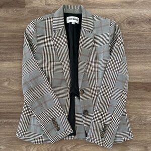 Steve Madden Gray and Black Plaid Blazer